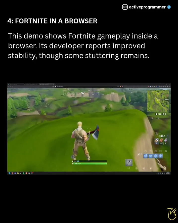 Capa editorial do vídeo de Fortnite no navegador