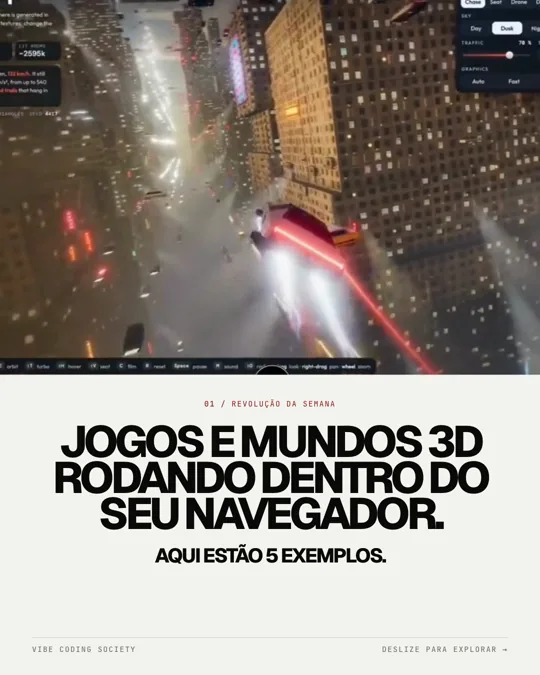Universos de jogos conectados em uma composição 3D